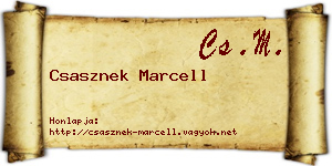 Csasznek Marcell névjegykártya